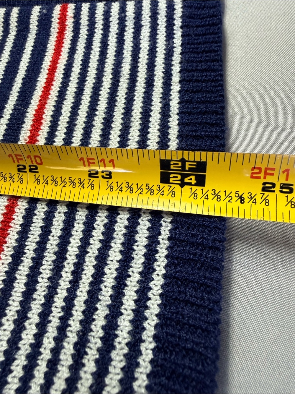 Vintage Patriotic 4th of July Cardigan Striped Nautical Memorial Day Tie Front S - Picture 11 of 15